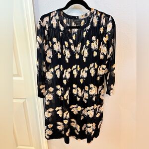 Club Monaco Navy Floral Dress